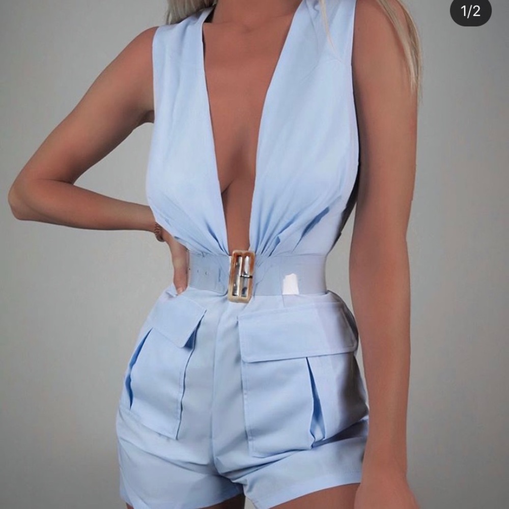 Blue Playsuit